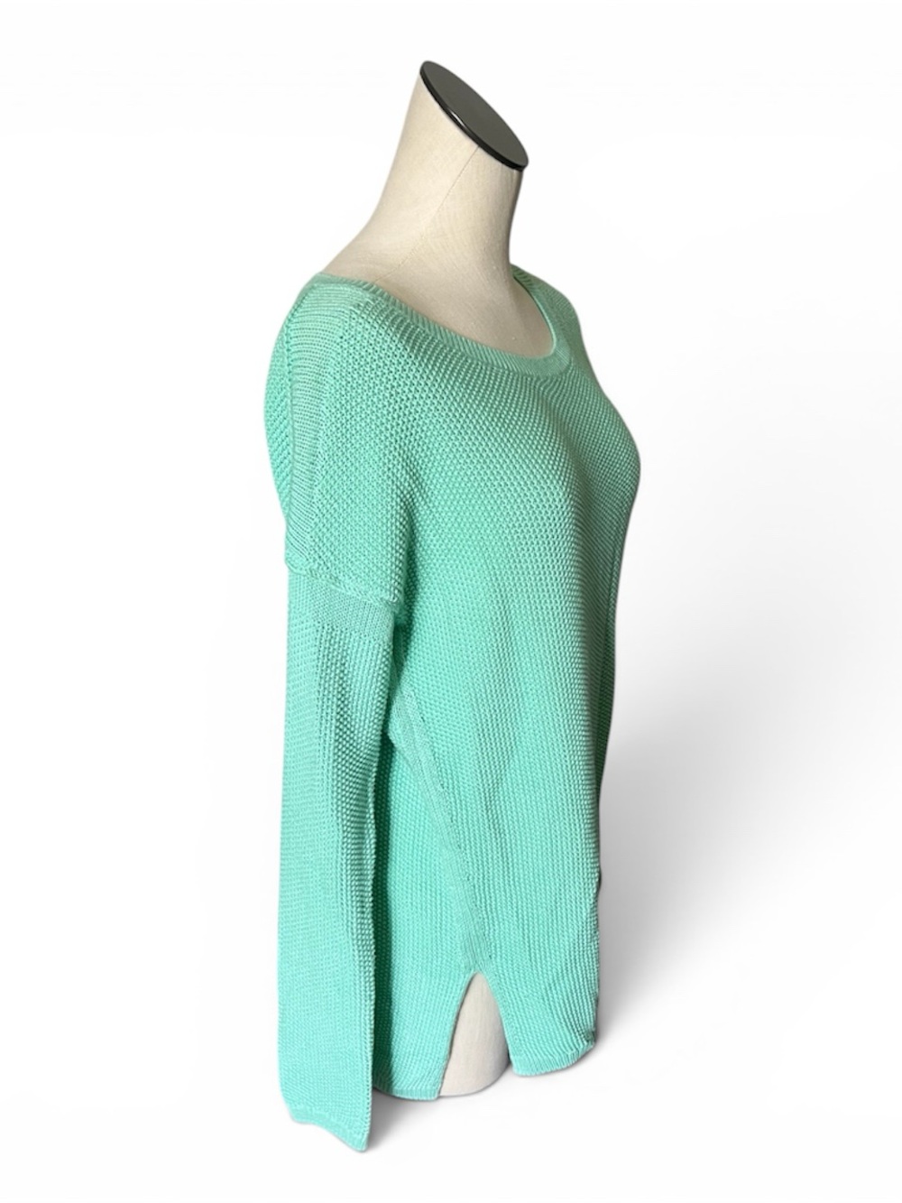 VINCE Womens Size Small Cotton Cashmere Blend Oversized Sweater Teal Green Color